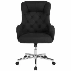 Best Sale 💯 Scranton & Co Contemporary High Back Swivel Office Chair In Black ⌛ -Deals Writing Desks Store 2437125 1 L