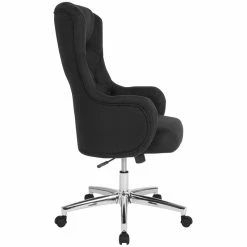 Best Sale 💯 Scranton & Co Contemporary High Back Swivel Office Chair In Black ⌛ -Deals Writing Desks Store 2437125 2 L