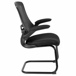 Top 10 🧨 Scranton & Co Contemporary Mesh Sled Office Side Chair In Black 💯 -Deals Writing Desks Store 2437134 1 L