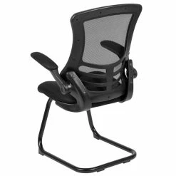 Top 10 🧨 Scranton & Co Contemporary Mesh Sled Office Side Chair In Black 💯 -Deals Writing Desks Store 2437134 2 L