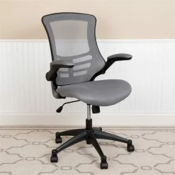 Deals 💯 Scranton & Co Mid Back Mesh Office Swivel Chair In Dark Gray 👍 -Deals Writing Desks Store 2437136 10 L