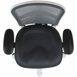 Cheap 💯 Scranton & Co Mid Back Executive Mesh Office Swivel Chair In Gray And White 👍 -Deals Writing Desks Store 2437155 4 L