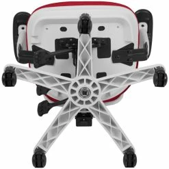 New ✔️ Scranton & Co Mid Back Executive Mesh Office Swivel Chair In Red And White 👍 -Deals Writing Desks Store 2437156 3 L