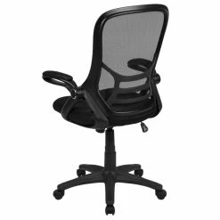 Deals 🔔 Scranton & Co High-Back Ergonomic Mesh Office Swivel Chair In Black ✔️ -Deals Writing Desks Store 2437157 11 L