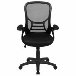 Deals 🔔 Scranton & Co High-Back Ergonomic Mesh Office Swivel Chair In Black ✔️ -Deals Writing Desks Store 2437157 2 L