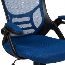 Promo ✨ Scranton & Co High-Back Ergonomic Mesh Office Swivel Chair In Blue ✔️ -Deals Writing Desks Store 2437158 5 L