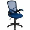Promo ✨ Scranton & Co High-Back Ergonomic Mesh Office Swivel Chair In Blue ✔️ -Deals Writing Desks Store 2437158 L