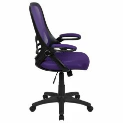 Cheap 🛒 Scranton & Co High-Back Ergonomic Mesh Office Swivel Chair In Purple ⌛ -Deals Writing Desks Store 2437162 10 L