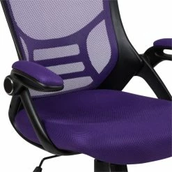 Cheap 🛒 Scranton & Co High-Back Ergonomic Mesh Office Swivel Chair In Purple ⌛ -Deals Writing Desks Store 2437162 5 L