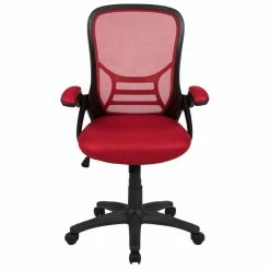 Wholesale ❤️ Scranton & Co High-Back Ergonomic Mesh Office Swivel Chair In Red 🛒 -Deals Writing Desks Store 2437163 2 L