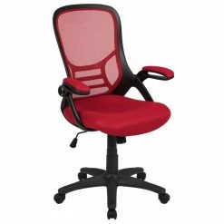 Wholesale ❤️ Scranton & Co High-Back Ergonomic Mesh Office Swivel Chair In Red 🛒