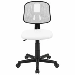 Flash Sale ❤️ Scranton & Co Modern Pivot Mesh Back Office Swivel Chair In White 🔥 -Deals Writing Desks Store 2437183 3 L