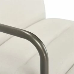 Budget 😀 Scranton & Co Modern Executive Fabric Desk Chair In Cream 👏 -Deals Writing Desks Store 2437191 8 L