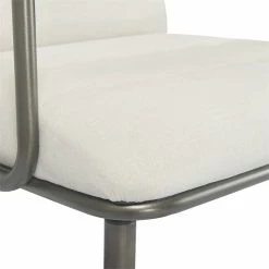 Budget 😀 Scranton & Co Modern Executive Fabric Desk Chair In Cream 👏 -Deals Writing Desks Store 2437191 9 L