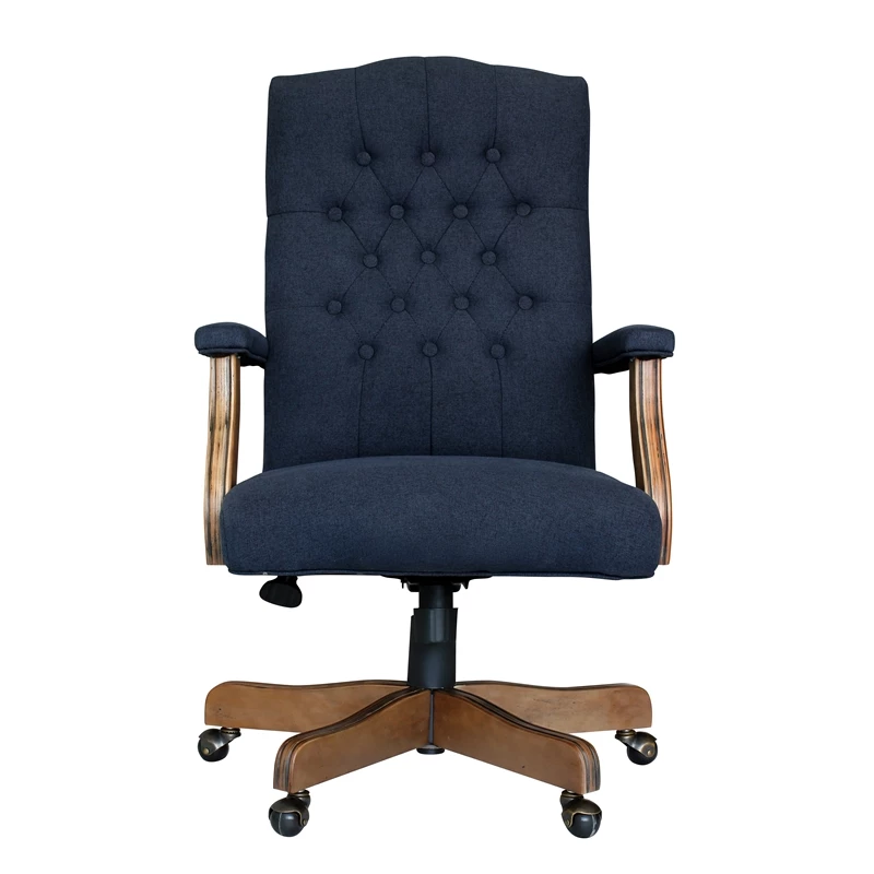Best reviews of ❤️ Scranton & Co Traditional Executive Chair In Denim Blue Linen 😉 5 Best reviews of ❤️ Scranton & Co Traditional Executive Chair In Denim Blue Linen 😉 - Image 3
