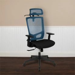 Deals 💯 Scranton & Co High Back Ergonomic Mesh Office Swivel Chair In Blue And Black 👏 15 Deals 💯 Scranton & Co High Back Ergonomic Mesh Office Swivel Chair In Blue And Black 👏 -Deals Writing Desks Store 2437217 10 L