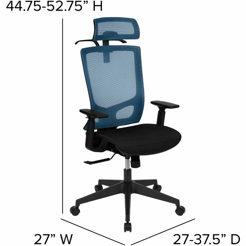 Deals 💯 Scranton & Co High Back Ergonomic Mesh Office Swivel Chair In Blue And Black 👏 13 Deals 💯 Scranton & Co High Back Ergonomic Mesh Office Swivel Chair In Blue And Black 👏 - Image 11