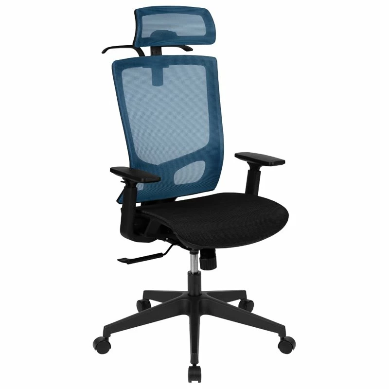 Deals 💯 Scranton & Co High Back Ergonomic Mesh Office Swivel Chair In Blue And Black 👏 3 Deals 💯 Scranton & Co High Back Ergonomic Mesh Office Swivel Chair In Blue And Black 👏