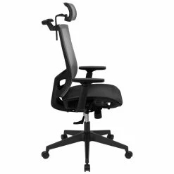 Hot Sale ❤️ Scranton & Co High Back Ergonomic Mesh Office Swivel Chair In Gray And Black 🤩 -Deals Writing Desks Store 2437218 12 L