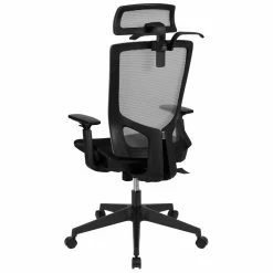 Hot Sale ❤️ Scranton & Co High Back Ergonomic Mesh Office Swivel Chair In Gray And Black 🤩 -Deals Writing Desks Store 2437218 13 L