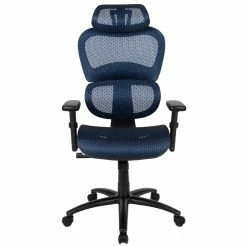 Wholesale ⌛ Scranton & Co High Back Ergonomic Mesh Office Swivel Chair In Blue 🥰 -Deals Writing Desks Store 2437219 11 L