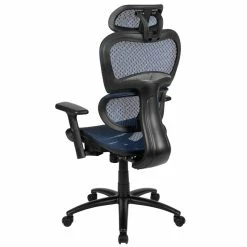 Wholesale ⌛ Scranton & Co High Back Ergonomic Mesh Office Swivel Chair In Blue 🥰 -Deals Writing Desks Store 2437219 13 L