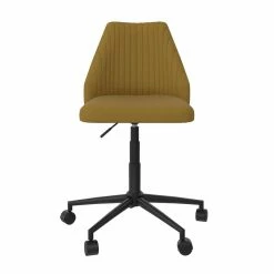 Outlet ๐งจ Scranton & Co Modern Office Chair With Casters In Mustard Linen ๐ 12 Outlet ๐งจ Scranton & Co Modern Office Chair With Casters In Mustard Linen ๐ -Deals Writing Desks Store 2437265 3 L
