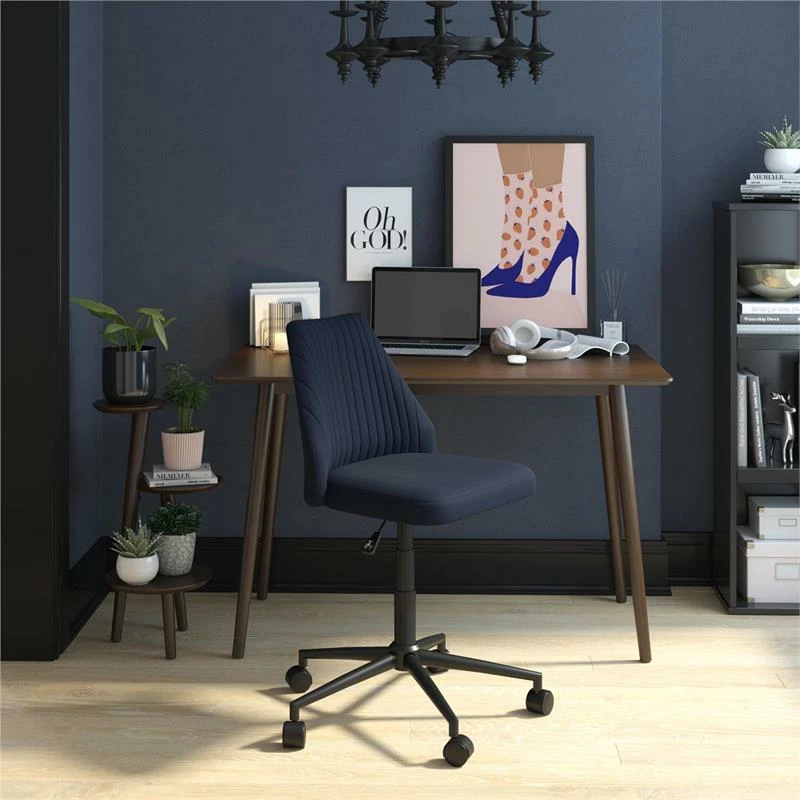 Flash Sale ๐ Scranton & Co Modern Office Chair With Casters In Blue Linen ๐ 5 Flash Sale ๐ Scranton & Co Modern Office Chair With Casters In Blue Linen ๐ - Image 3