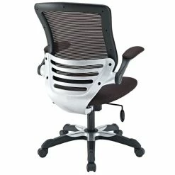 Cheapest ✨ Scranton & Co Contemporary Mesh Office Chair In Brown 🧨 -Deals Writing Desks Store 2437863 2 L