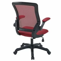 New ⭐ Scranton & Co Modern Breathable Mesh Back Office Chair In Red 👍 -Deals Writing Desks Store 2437875 2 L