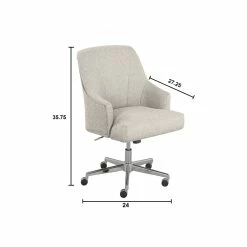 Coupon 🔥 Scranton & Co Contemporary Office Chair In Light Gray ❤️ -Deals Writing Desks Store 2437901 14 L