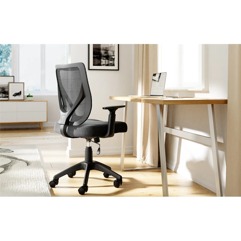Deals 👏 Scranton & Co Modern Jet Black Mesh Office Chair With Nylon Base ❤️ 9 Deals 👏 Scranton & Co Modern Jet Black Mesh Office Chair With Nylon Base ❤️ - Image 7