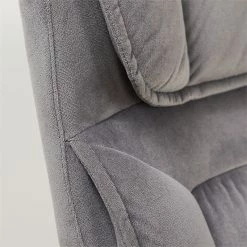 Buy 👍 Scranton & Co Executive Office Chair In Velvet Gray Microfiber Black Base ⌛ -Deals Writing Desks Store 2437968 24 L