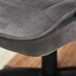 Buy 👍 Scranton & Co Executive Office Chair In Velvet Gray Microfiber Black Base ⌛ -Deals Writing Desks Store 2437968 26 L