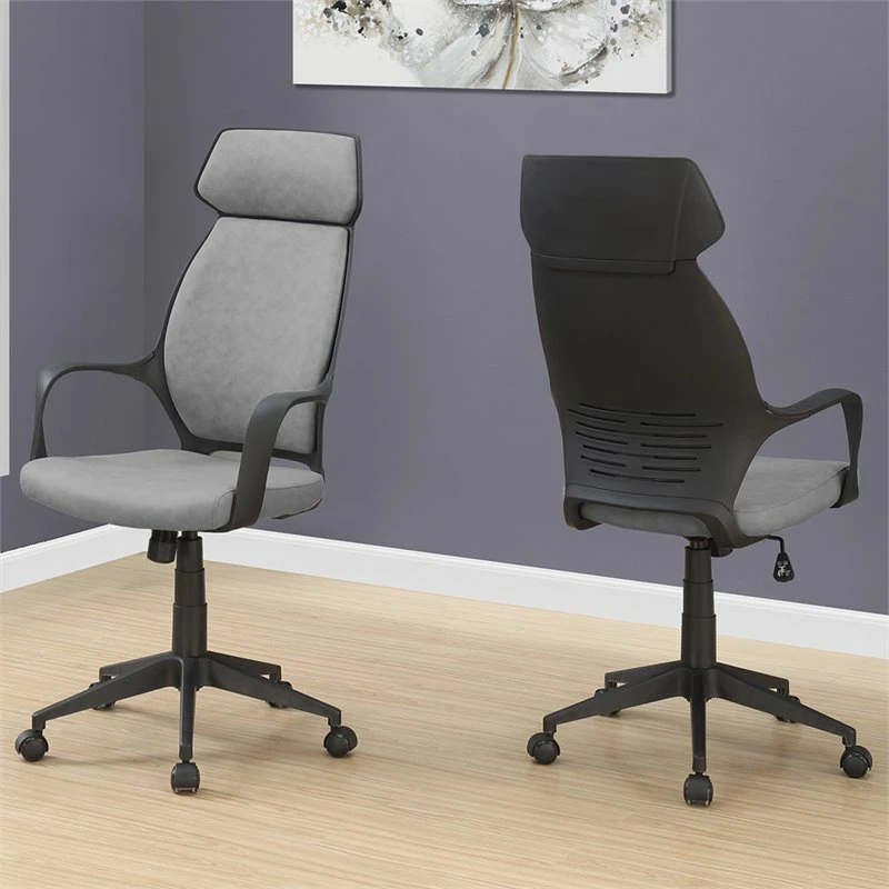 Hot Sale 😍 Scranton & Co Ergonomic Swivel Executive Office Chair In Gray And Black 🥰 4 Hot Sale 😍 Scranton & Co Ergonomic Swivel Executive Office Chair In Gray And Black 🥰 - Image 2