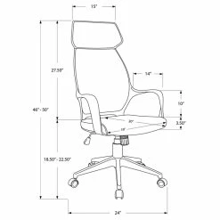 Hot Sale 😍 Scranton & Co Ergonomic Swivel Executive Office Chair In Gray And Black 🥰 9 Hot Sale 😍 Scranton & Co Ergonomic Swivel Executive Office Chair In Gray And Black 🥰 -Deals Writing Desks Store 2437971 3 L