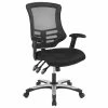 Outlet 👏 Scranton & Co Modern Mesh Adjustable Swivel Office Chair In Black ⌛ -Deals Writing Desks Store 2437990 L