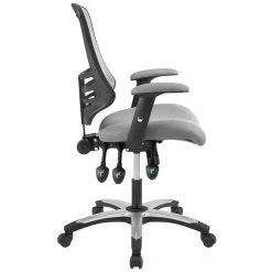 Cheapest ⭐ Scranton & Co Modern Mesh Adjustable Swivel Office Chair In Gray ❤️ -Deals Writing Desks Store 2437991 2 L