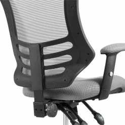 Cheapest ⭐ Scranton & Co Modern Mesh Adjustable Swivel Office Chair In Gray ❤️ -Deals Writing Desks Store 2437991 5 L