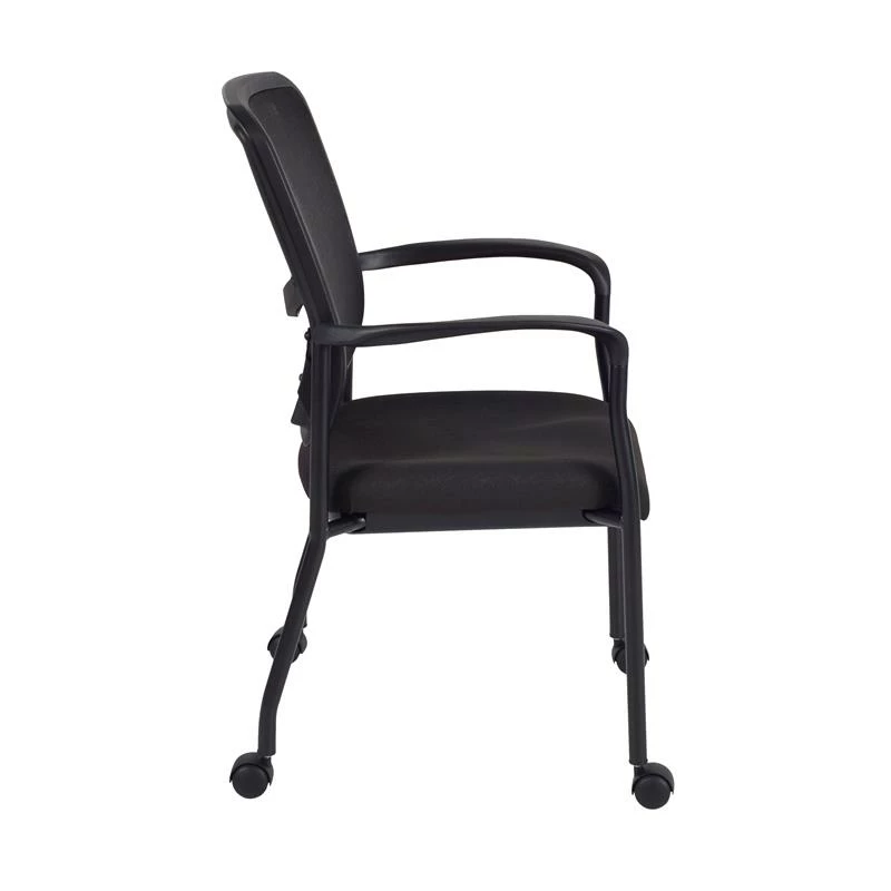 Budget 🎉 Scranton & Co Contemporary Side Chair With Casters In Black 🎁 5 Budget 🎉 Scranton & Co Contemporary Side Chair With Casters In Black 🎁 - Image 3