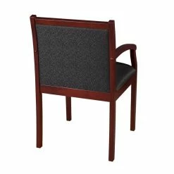 Brand new 🌟 Scranton & Co Contemporary Side Chair In Mahogany/ Black 🌟 -Deals Writing Desks Store 2438003 2 L