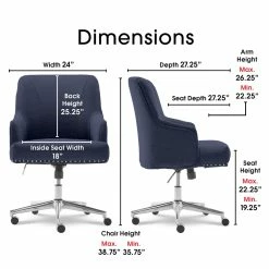 Deals 👍 Scranton & Co Contemporary Home Office Chair Blue Twill 🥰 19 Deals 👍 Scranton & Co Contemporary Home Office Chair Blue Twill 🥰 -Deals Writing Desks Store 2438014 13 L
