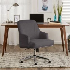 Brand new 😉 Scranton & Co Contemporary Home Office Chair Graphite Twill 🎉 17 Brand new 😉 Scranton & Co Contemporary Home Office Chair Graphite Twill 🎉 -Deals Writing Desks Store 2438015 12 L