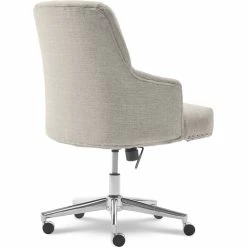 Cheap 💯 Scranton & Co Modern Home Office Chair In Cozy Ivory White Fabric 🔔 -Deals Writing Desks Store 2438018 13 L