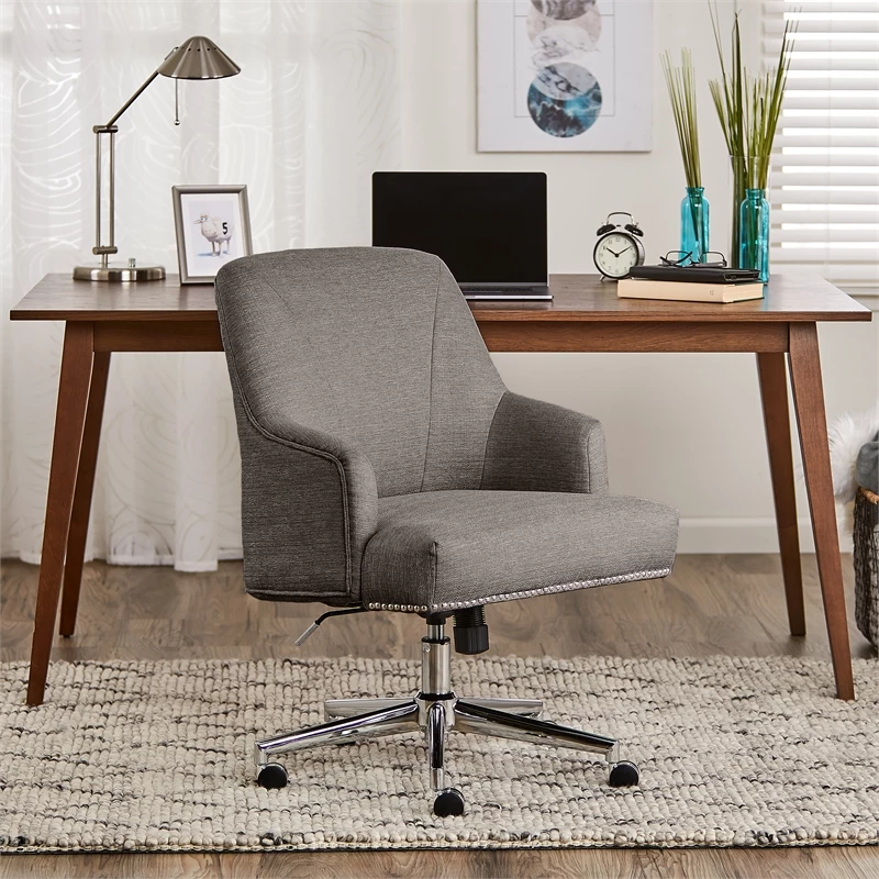 Top 10 😍 Scranton & Co Modern Home Office Chair In Soft Medium Gray Fabric 🛒 4 Top 10 😍 Scranton & Co Modern Home Office Chair In Soft Medium Gray Fabric 🛒 - Image 2