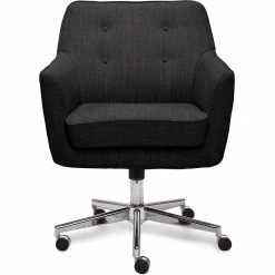 Best Sale 🔔 Scranton & Co Contemporary Home Office Chair Charcoal Charm 👍 -Deals Writing Desks Store 2438020 22 L