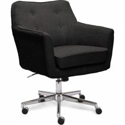 Best Sale 🔔 Scranton & Co Contemporary Home Office Chair Charcoal Charm 👍