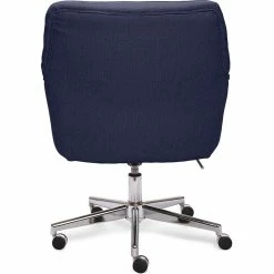 Discount 🔥 Scranton & Co Contemporary Home Office Chair Blue Twill Fabric 🌟 -Deals Writing Desks Store 2438023 24 L