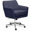 Discount 🔥 Scranton & Co Contemporary Home Office Chair Blue Twill Fabric 🌟 -Deals Writing Desks Store 2438023 L