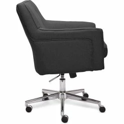 Promo 🛒 Scranton & Co Modern Home Office Chair Graphite Twill Fabric 🔥 -Deals Writing Desks Store 2438024 21 L